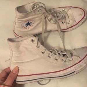 White converse size 8 high top